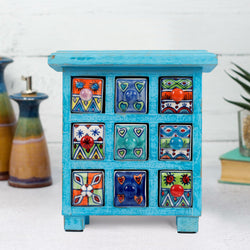 Mini Chest of 9 Ceramic Drawers