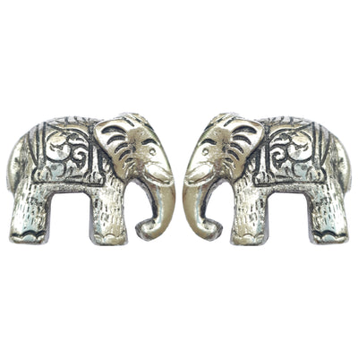 Elephant (Left + Right) Silver Knob