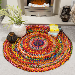 Round Chindi Cotton Braided Rug