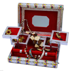 Silver Meenakari Book Jewellery Box