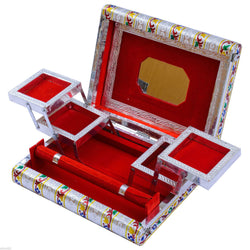 Silver Meenakari Book Jewellery Box