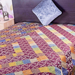 Cotton Brocade Silk King Red Brown