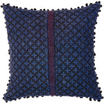 Blue Khadi Cushion Cover