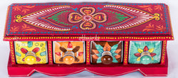 Ceramic 4 Drawers Chest - Red