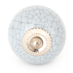 Round Ceramic Knob - Grey Crackle