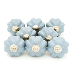 Grey Pumpkin Ceramic Knob