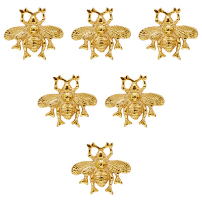 Set of 6 - Golden Bumble Bee Knob