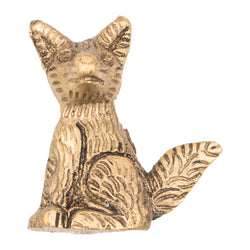 Cat Brass Knob