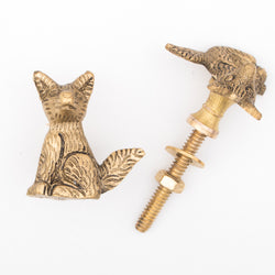 Cat Brass Knob