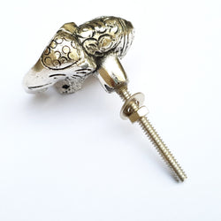 Elephant Antique Chrome Knob