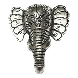 Elephant Face Antique Chrome Knob