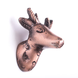 Stag Head Bronze Knob