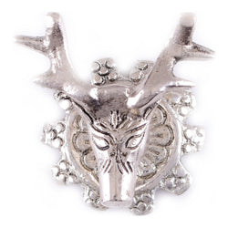 Stag Head Silver Knob