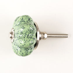 Green with Grit Pumpkin Ceramic Knob