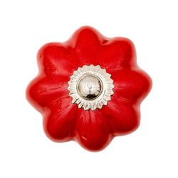 Red Pumpkin Ceramic Knob
