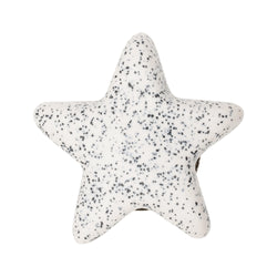 White with Grit Star Ceramic Knob