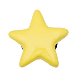 Yellow Star Ceramic Knob