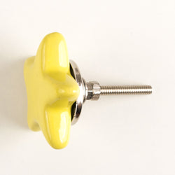 Yellow Star Ceramic Knob
