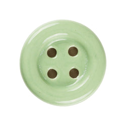 Green Button Ceramic Knob