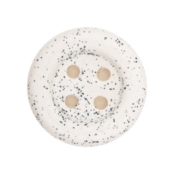 White with Grit Button Ceramic Knob