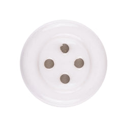 White Button Ceramic Knob