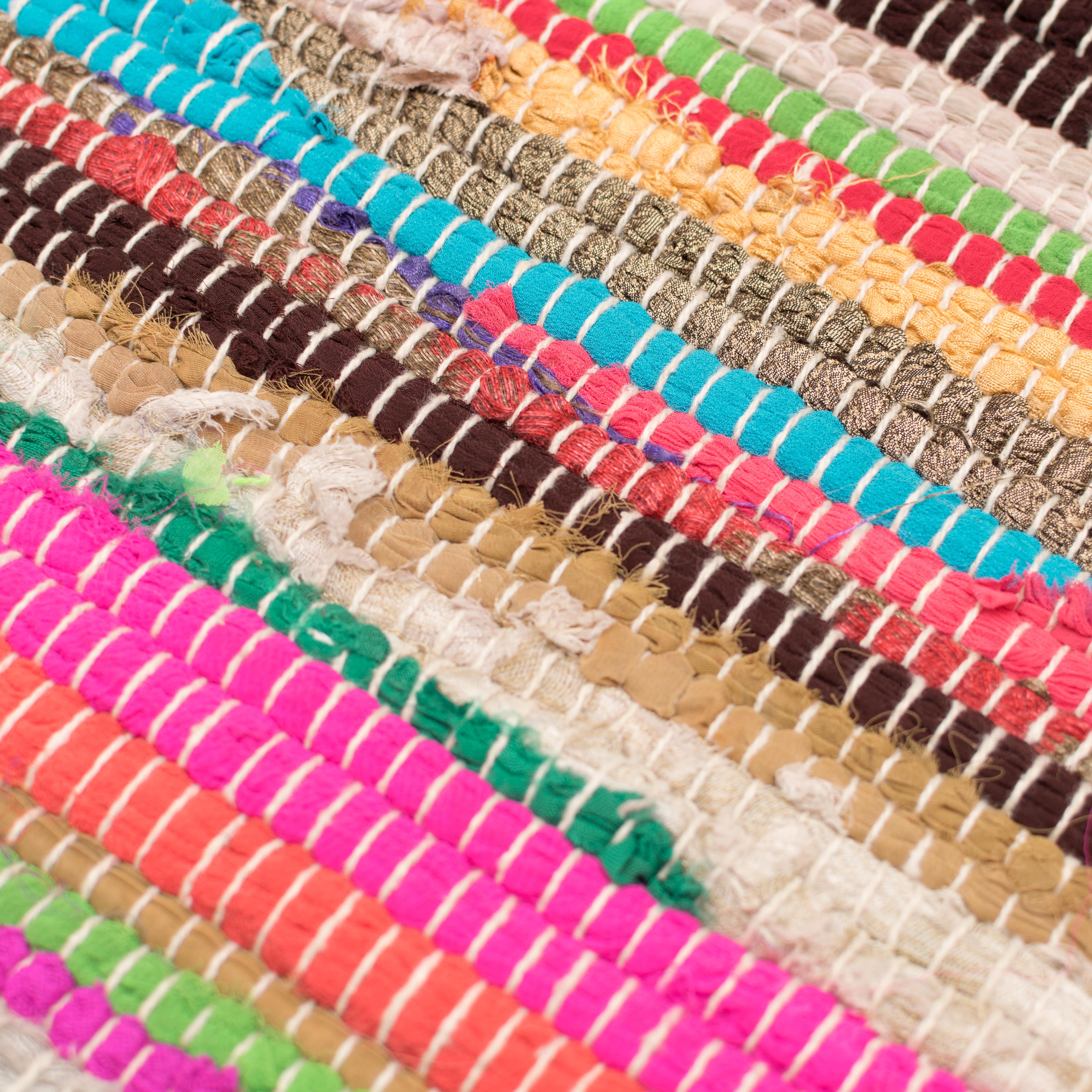 Buy Multicoloured Chindi Cotton Rag Rug Online In UK Ethniciti