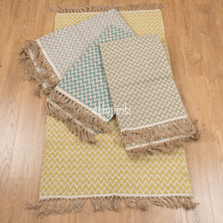 Herringbone Cotton Jute Handloom Rug