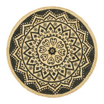 Round Mandala Jute Braided Rug
