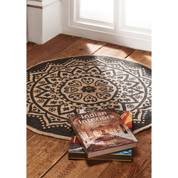 Round Mandala Jute Braided Rug