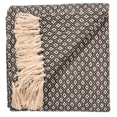Black Diamond Cotton Handloom Throw