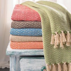 Herringbone Cotton Handloom Throw