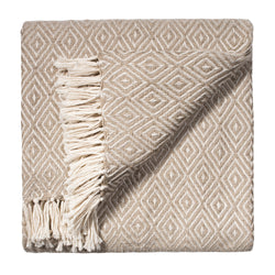 Silver Grey Diamond Extra Soft PET Yarn Throw